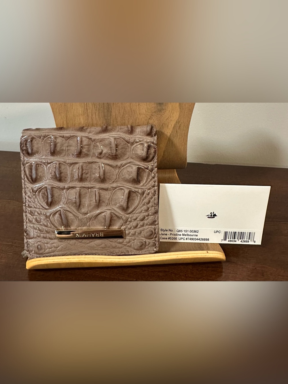 Brahmin Jane Wallet Pristine Melbourne Beige Style Q8515100362